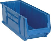 QUANTUM STORAGE SYSTEMS QUS973BL HULK Heavy Duty Part Organizer Blue Bins 30" L x 11" W x 10" H 4 Pack