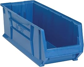 QUANTUM STORAGE SYSTEMS QUS973BL HULK Heavy Duty Part Organizer Blue Bins 30" L x 11" W x 10" H 4 Pack