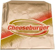 Brown Paper Goods Cheeseburger Foil Bag Silver, 6" Length x 0.75" Width x 6.5" Depth | 1000/Case
