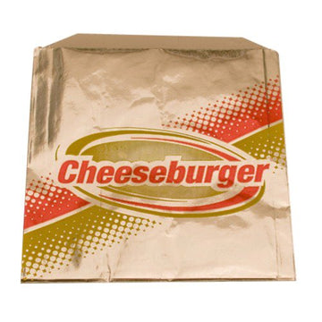 Cheeseburger Foil Bag Silver by Brown Paper Goods – One Size, Paper, Silver, Pack of 1000, Model 5A22