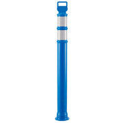 Portable Delineator Post w/ 3" Reflective Bands by Global Industrial – Polyethylene, Blue, Model RD10-R6P-Blue