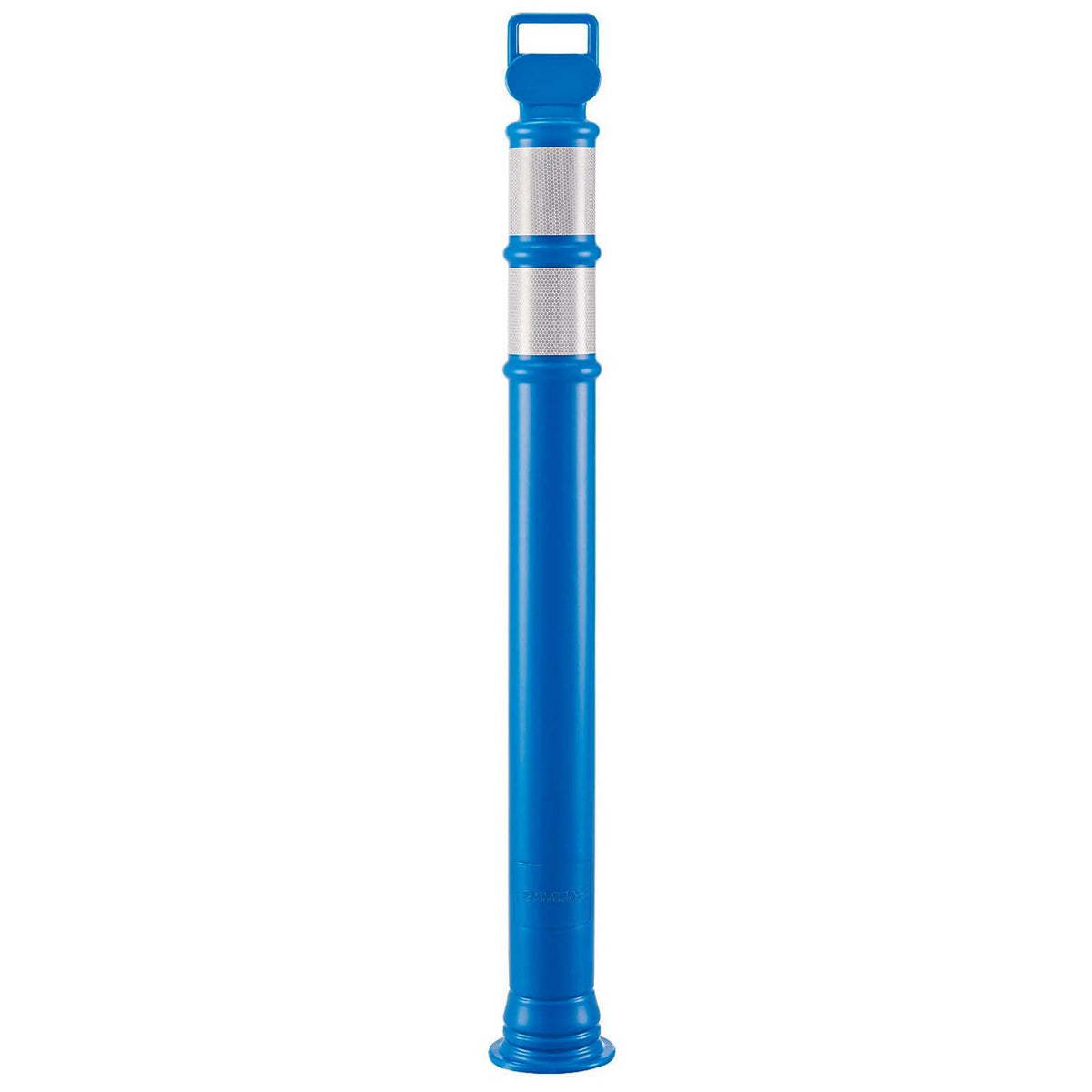 Portable Delineator Post w/ 3" Reflective Bands by Global Industrial – Polyethylene, Blue, Model RD10-R6P-Blue