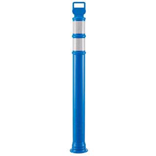Portable Delineator Post w/ 3" Reflective Bands by Global Industrial – Polyethylene, Blue, Model RD10-R6P-Blue