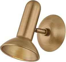 Troy Lighting Bjorn Wall Sconce | Patina Brass Finish | Compact Modern Accent Light | Contemporary Indoor Wall Fixture | Damp Rated | 4.75" W x 6.75" H | C2405-PBR