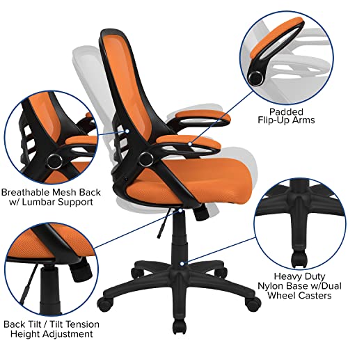 Flash Furniture Orange / Set of 1 / Contemporary Home Office Desk Chairs