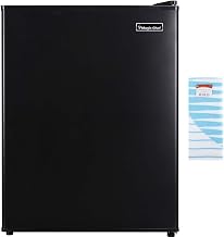 Magic Chef 2.4 Cu Ft Mini All-Refrigerator, Black with Free Kitchen Towel