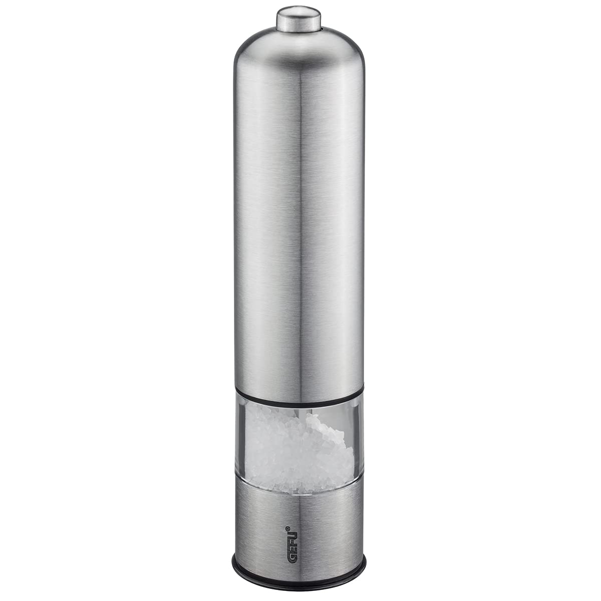 Trico Salt or Pepper Mill by GEFU – 40g Peppercorns or 80g Salt, 40 grams, Stainless Steel, Stainless, Model 89550