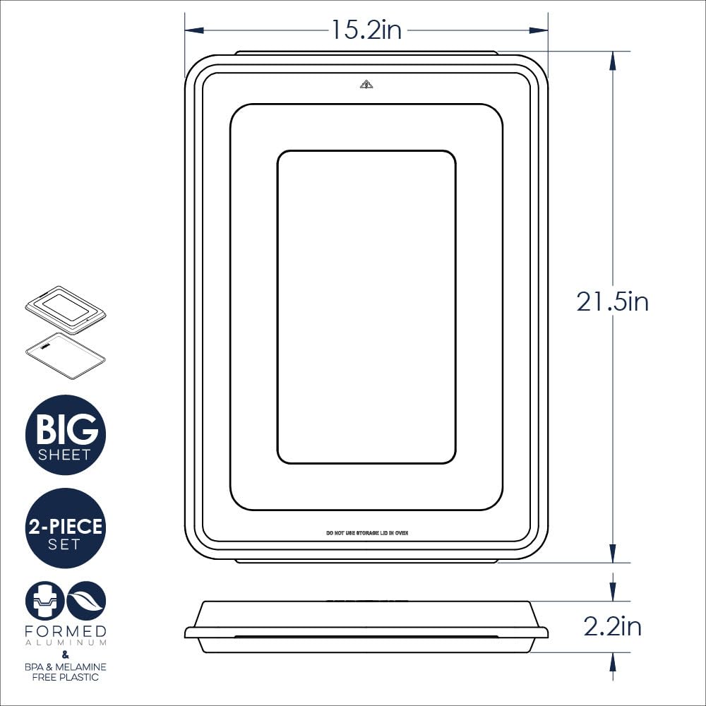 Naturals Big Sheet with Lid by Nordic Ware – Big Sheet, Aluminum, Natural, Model 44653AMZM