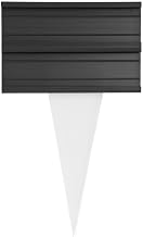 2 Channel Price Tag with 4" L Clear Spear Black Plastic - 4" L x 2 1/2" H