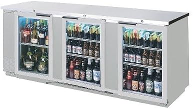 Beverage-Air BB72GYF-1-S-PT 72" Stainless Steel Food-Rated Three-Section Pass-Th