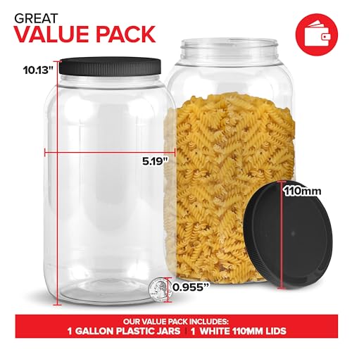 Stock Your Home 1 Gallon / 1.0 / Black Food Jars & Canisters
