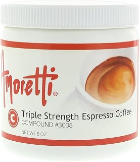 Triple Strength Espresso Coffee Compound 8 oz - Natural Flavors by Amoretti – 8 Ounce (Pack of 1)