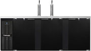 KC90S Keg Cooler 90" W, Five Keg Capacity, Black Exterior & Shallow Depth