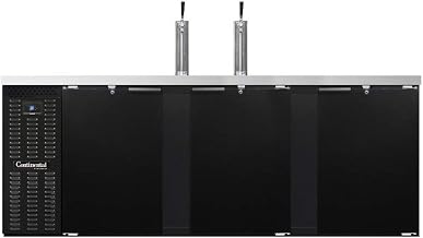 KC90S Keg Cooler 90" W, Five Keg Capacity, Black Exterior & Shallow Depth