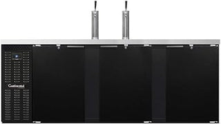 KC90S Keg Cooler 90" W, Five Keg Capacity, Black Exterior & Shallow Depth