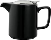 Service Ideas Ceramic Teapot with Removable Infuser, 16 oz, Washington | TPCW16BL in Black