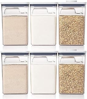 OXO Good Grips 12-Piece POP Container Bulk Set - 6 Count 4.4 Qt Containers, 6 Scoops