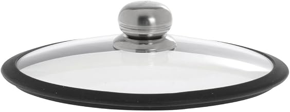 Fundix Classic Glass Paella Pan Lid with Silicone Rim - 12 1/2" Dia