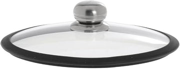 Fundix Classic Glass Paella Pan Lid with Silicone Rim - 12 1/2" Dia