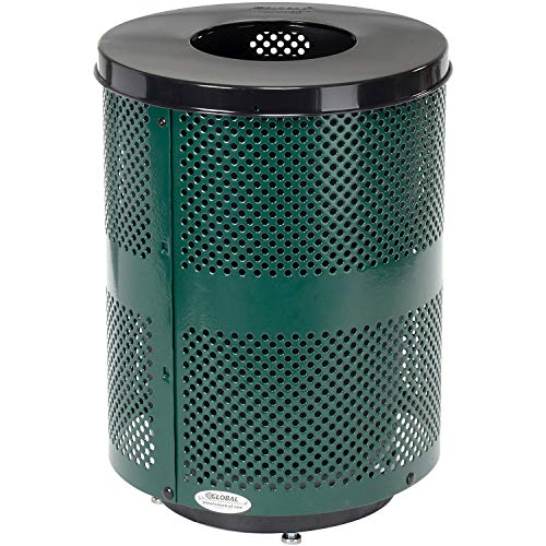 Global Industrial Green / Industrial / 36.0 gallons Outdoor Trash Cans