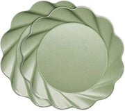 Sophistiplate Eco-Friendly Compostable Dinner Plates - Made of Bamboo Wood Fiber, and Sugarcane- Biodegradable and Disposable Party Plates- Sturdy & Heavy Duty - Pack of 16