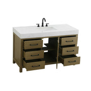 Elegant Kitchen and Bath 54" Single Bathroom Vanity in Chestnut Brown by Elegant Lighting – unspecified, Wood, Chestnut Brown, Model VF60654MCB