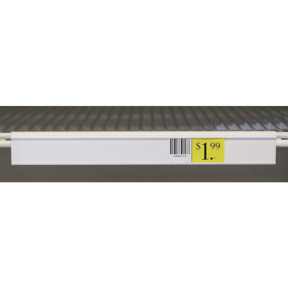 Double Wire Ticket Molding White Plastic - 29 1/2" L x 1 1/4" H by HUBERT – Plastic, White, Model 76290-WHITE