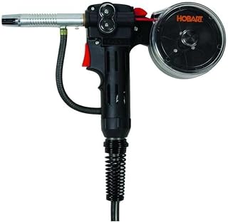 Hobart Spool Gun, 100 A, 10 ft., 60 percent | Spring-loaded tension release for easy feeding; 100A rated, 10 ft cable; feeds soft aluminum wire