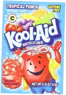 Tropical Punch Unsweetened Soft Drink Mix, 0.16-Ounce Packets (Pack of 96) by Kool-Aid