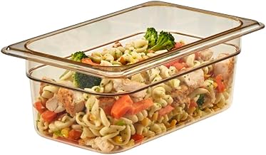 Cambro 44HP150 Food Pan 1/4 X 4" H-Pan Amber Case of 6