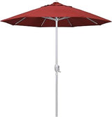 California Umbrella 7.5' Rd Aluminum Patio Umbrella, Crank Lift