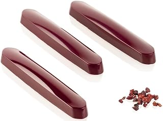 Silikomart Cupola-B Clear Tritan-Plastic Chocolate Mold with 8 Snack Bar (Candy Bar) Cavities, Each 121mm x 20mm x 15mm High
