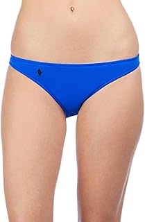 POLO RALPH LAUREN Women's Bonded Mesh Solid Taylor Hipster Swimwear (Large, Electric Blue)