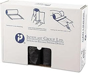 Inteplast 40-45 Gallon Trash Can Liner, 40 x 48 in, Black, 250 Count