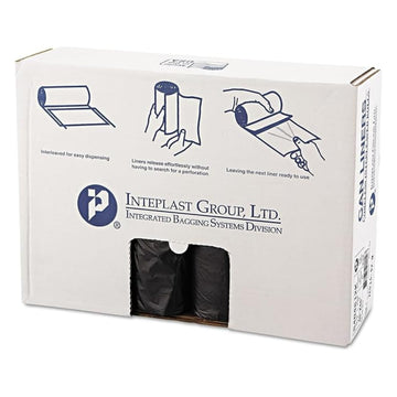 40-45 Gallon Trash Can Liner by Inteplast – 250 Count (Pack of 1), 45.0 gallons, High Density Polyethylene, Black, Model S404812K