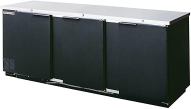 Beverage-Air BB72YF-1-B-PT 72" Black Food-Safe Three Section Pass-Through Underc