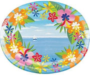 Creative Converting Lush Luau Oval Plates, 9", Multi-colored