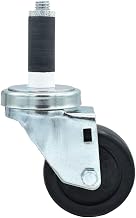 BK Resources 3" Polyolefin 1" Expanding Stem Swivel Caster for Work Tables, NSF, 300lb Capacity Per Wheel