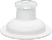 NUK Push-Pull Silicone Nozzle for Sports Cup and Junior Cup, Leak-Proof, Durable, Hygienic, Dishwasher-Safe, 1 Piece (White)
