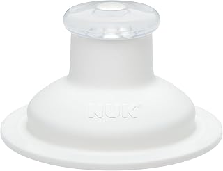 NUK Push-Pull Silicone Nozzle for Sports Cup and Junior Cup, Leak-Proof, Durable, Hygienic, Dishwasher-Safe, 1 Piece (White)
