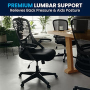 Flash Furniture Black / Set of 1 / Contemporary Home Office Desk Chairs