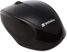 Verbatim 97992 Wireless Multi-Trac Mouse 2.4GHz with Nano Receiver - Ergonomic, Blue LED, Portable Mouse for Mac and Windows - Black