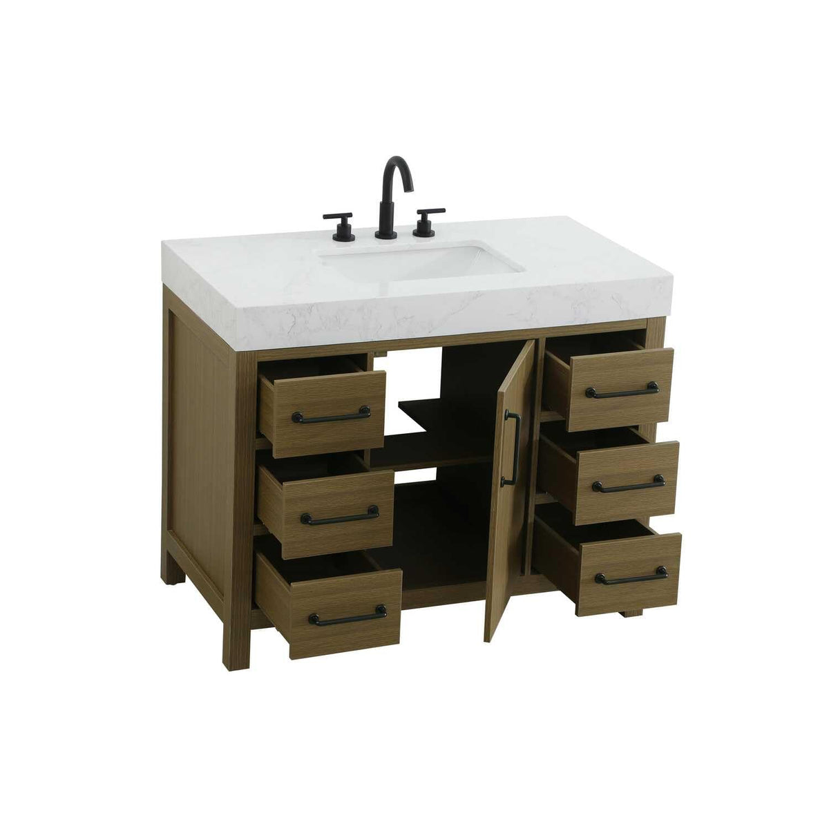 Elegant Kitchen and Bath 42" Single Bathroom Vanity in Chestnut Brown by Elegant Lighting – unspecified, Wood, Chestnut Brown, Model VF60642MCB
