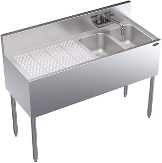Metal KR18-42R 48" Two-Compartment Bar Sink - Krowne Royal 1800 Series