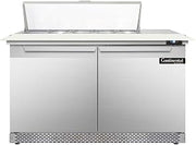 DL48-10C-FB Designer Line Sandwich Unit, 48" W, With 10 Pan Top Openings, 19" Cutting Board & Front Breathing