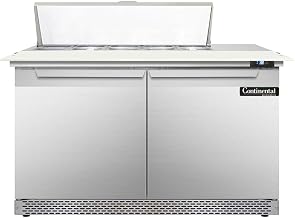 DL48-10C-FB Designer Line Sandwich Unit, 48" W, With 10 Pan Top Openings, 19" Cutting Board & Front Breathing