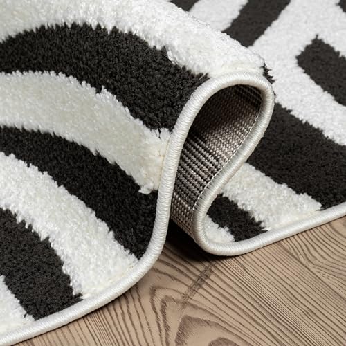 Abani 5x8 / Cream & Black / Modern Area Rugs