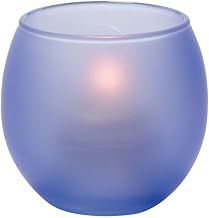 Hollowick Satin Dark Blue Small Bubble Glass Tealight Lamp