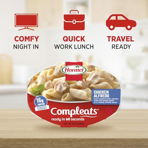 HORMEL COMPLEATS Chicken Alfredo / 10 Ounce (Pack of 6) / 6 Meat Dishes