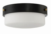 Oak Street 13.75" Flushmount Flat Black by Craftmade – 13" Width, Glass, Flat Black, Model X3214-FB